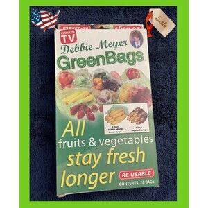 Debbie Meyer Generic Green Bags Keep Fresh 20 Reusable Bags 10Med 10Lg Save $$$